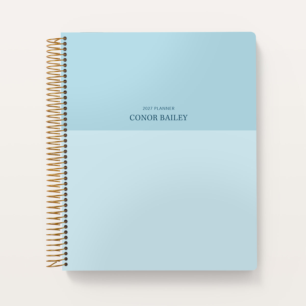 Blue Color Block cover on an 8.5×11 Posy planner