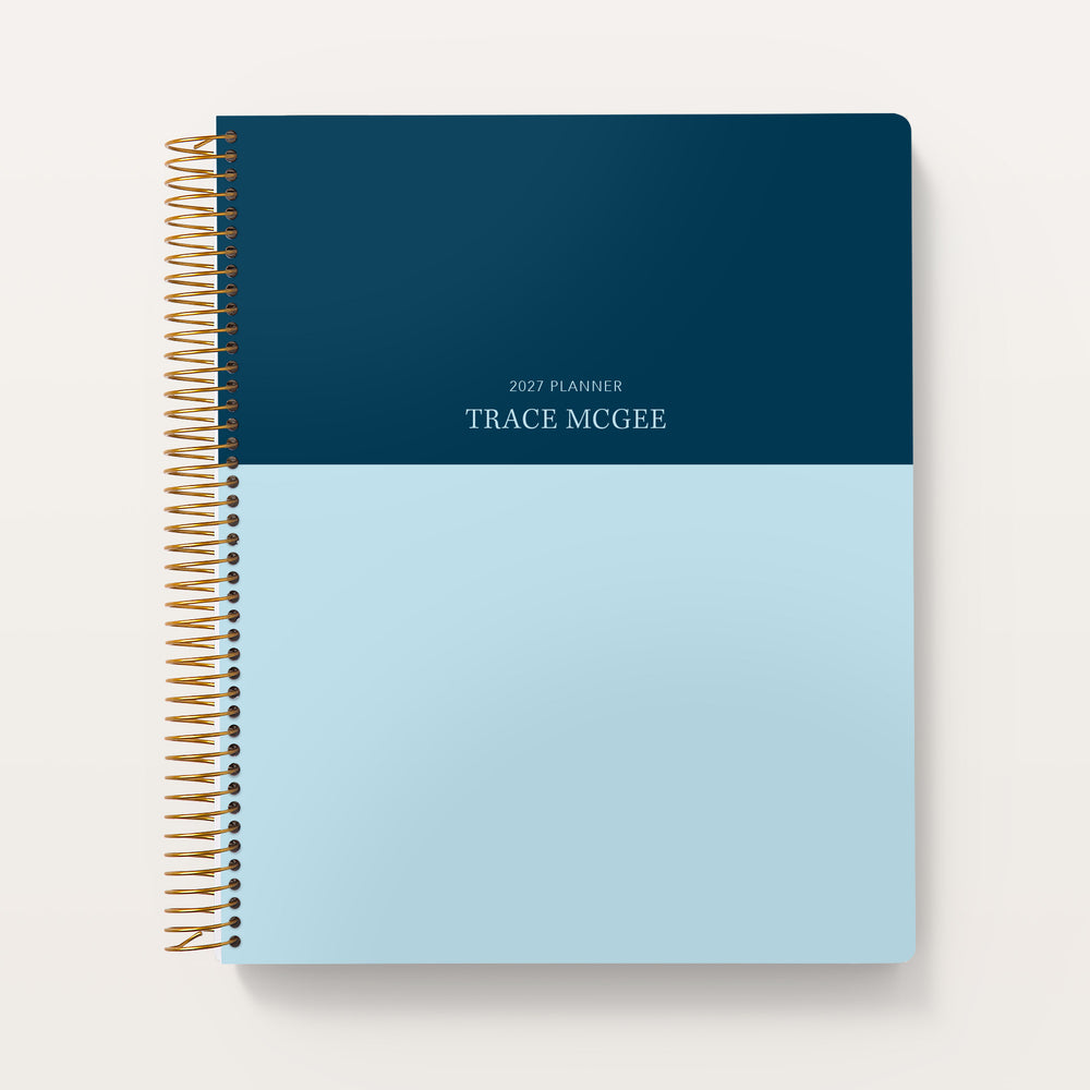 
                  
                    8.5x11 Teacher Planner - Blue Navy Color Block
                  
                