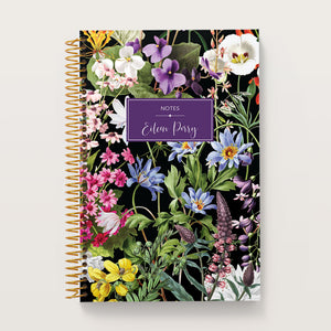
                  
                    Colorful Florals Black cover on a 6×9 Posy notebook
                  
                