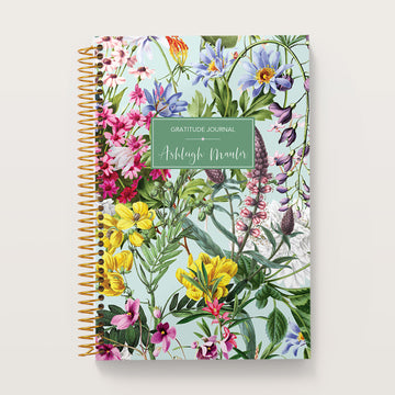 6x9 Gratitude Journal - Colorful Florals Green