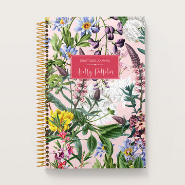 6x9 Gratitude Journal - Colorful Florals Pink
