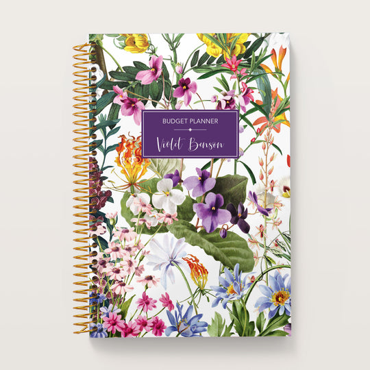 6x9 Budget Planner - Colorful Floral White