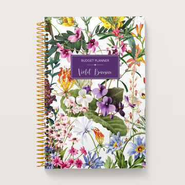 6x9 Budget Planner - Colorful Floral White