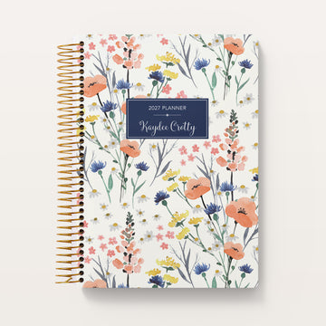 Self Care Planner - Field Flowers Blue