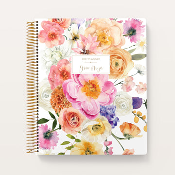 8.5x11 Weekly Planner - Flirty Florals Colorful