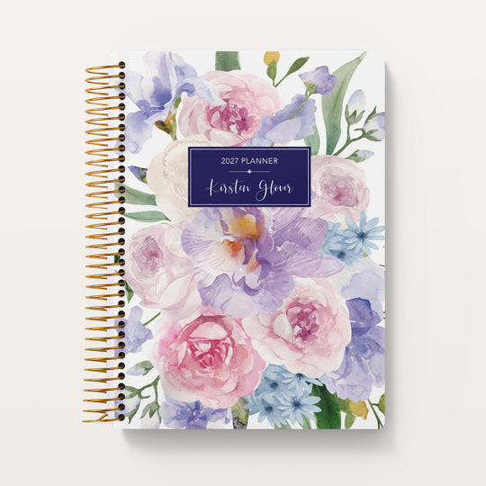 6x9 Weekly Planner - Flirty Florals Mauve