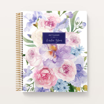 8.5x11 Weekly Planner - Flirty Florals Mauve