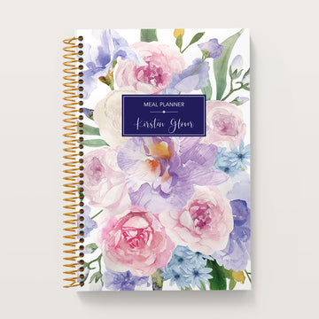 6x9 Meal Planner - Flirty Florals Mauve