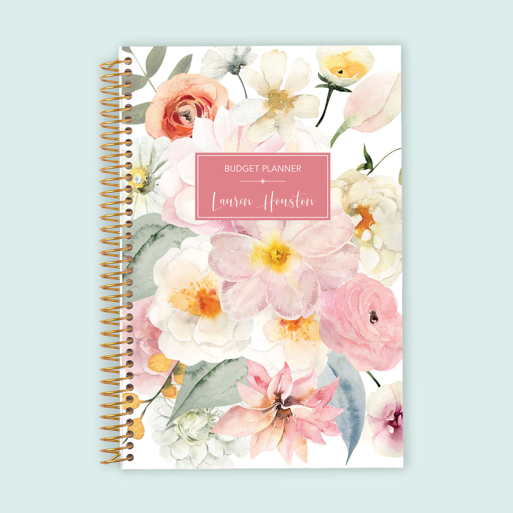 6x9 Budget Planner - Flirty Florals Blush
