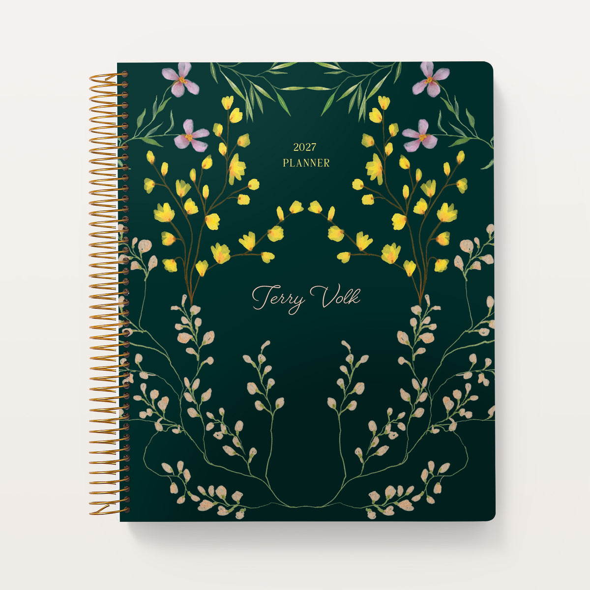 Flower Frame Green cover on an 8.5×11 Posy planner