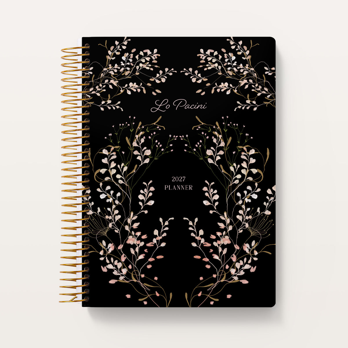 Flower Frame Pink cover on a 6×9 Posy planner