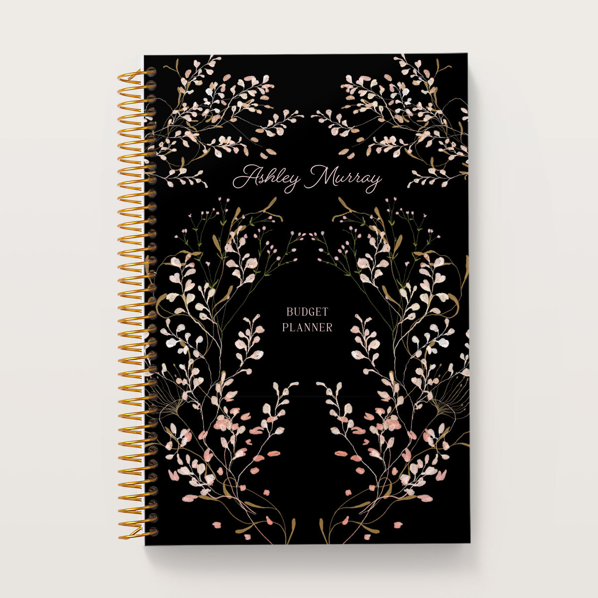 Flower Frame Pink cover on a 6×9 Posy budget planner