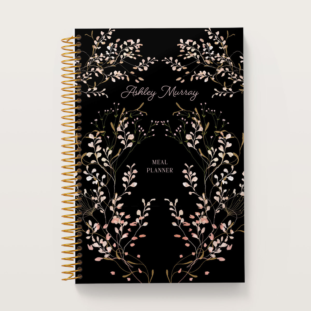 Flower Frame Pink cover on a 6×9 Posy meal planner