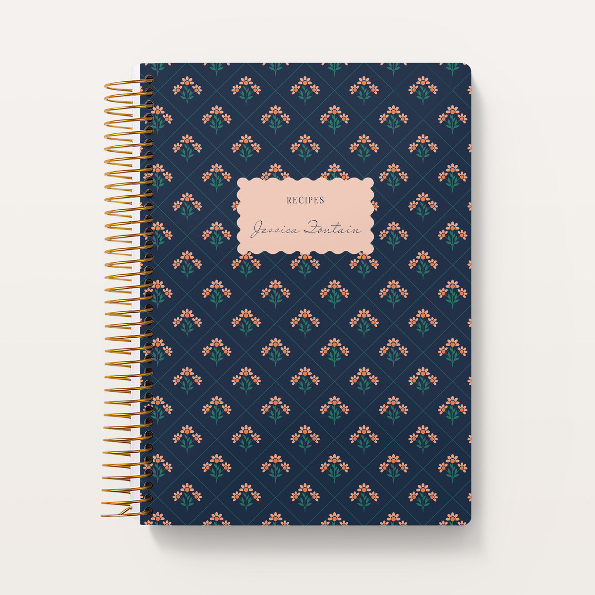Juniper Lane cover on a personalized Posy recipe book