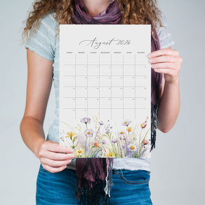 
                  
                    August page of the Meadow Floral wall calendar
                  
                