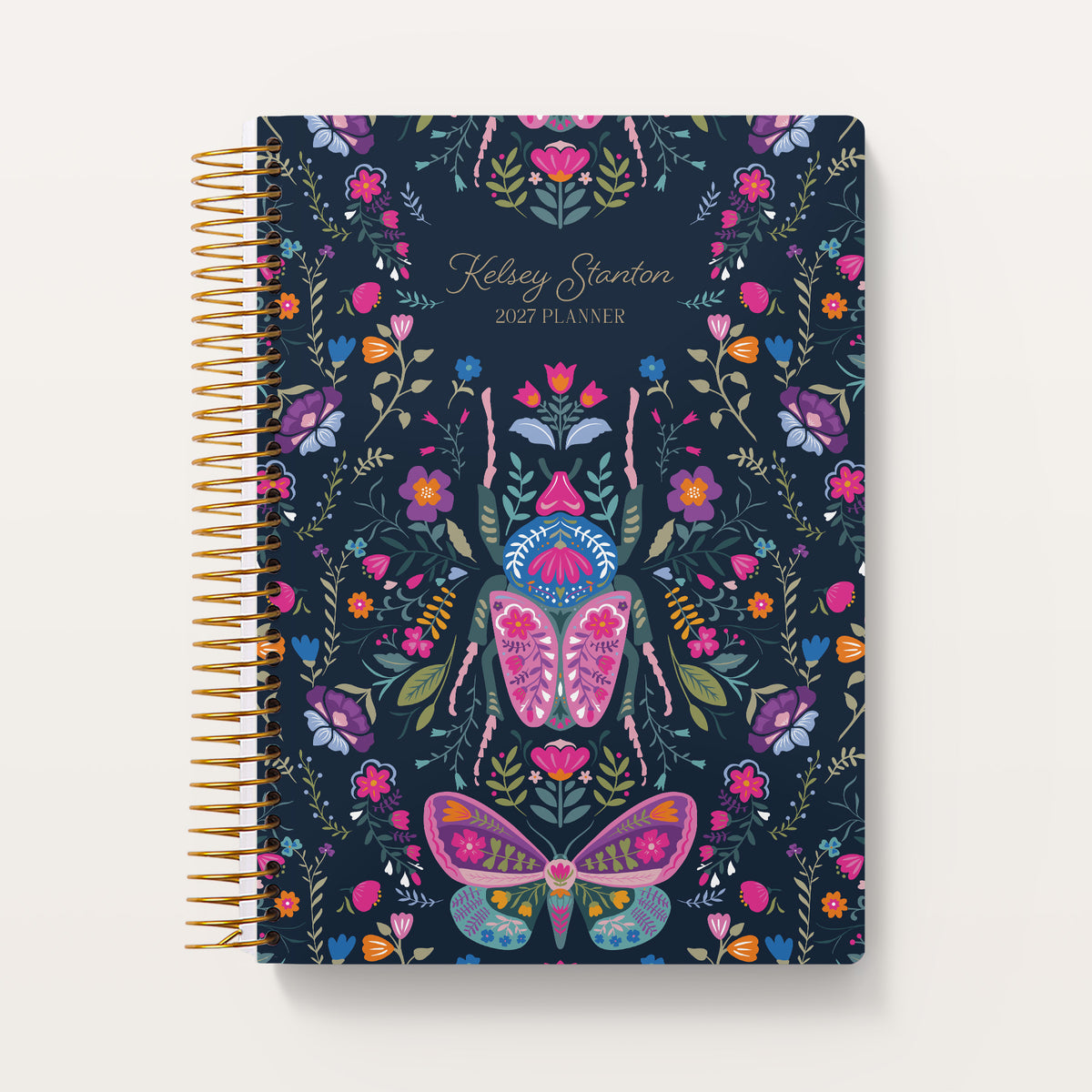 Midnight Garden Wings cover on a 6×9 Posy planner