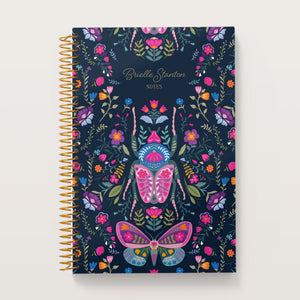 
                  
                    Midnight Garden Wings cover on a 6×9 Posy notebook
                  
                