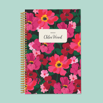 6x9 Notebook/Journal - Midnight Spring Bloom