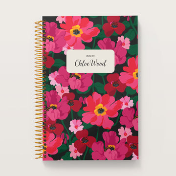 6x9 Notebook/Journal - Midnight Spring Bloom