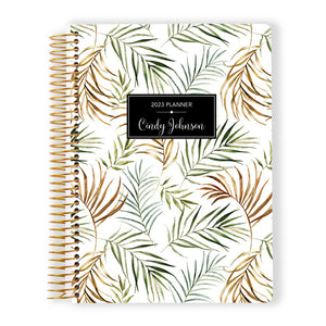 
                  
                    6x9 Monthly Planner - Green Gold Tropical Palms
                  
                