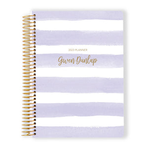 
                  
                    6x9 Monthly Planner - Lavender Watercolor Stripes
                  
                