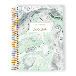 
                  
                    6x9 Monthly Planner - Mint Green Marble
                  
                