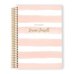 
                  
                    6x9 Monthly Planner - Pink Watercolor Stripes
                  
                