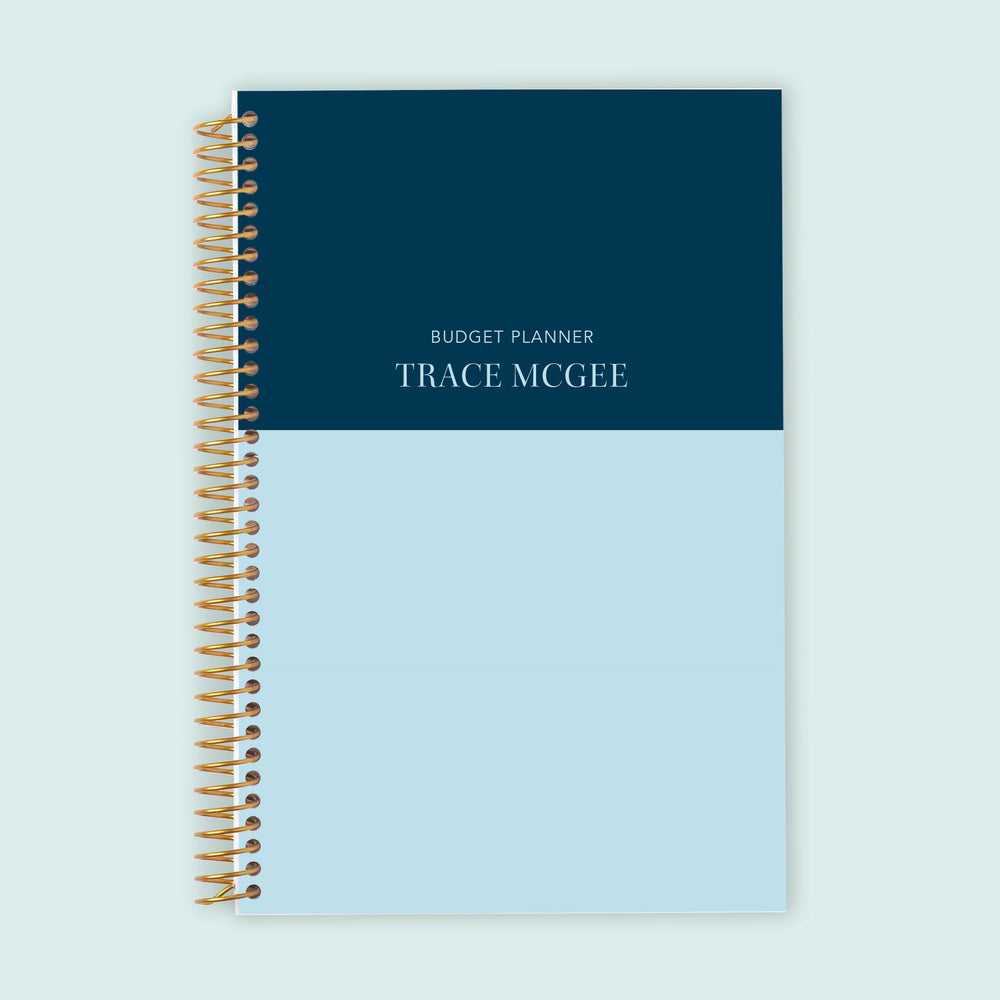 6x9 Budget Planner - Blue Navy Color Block