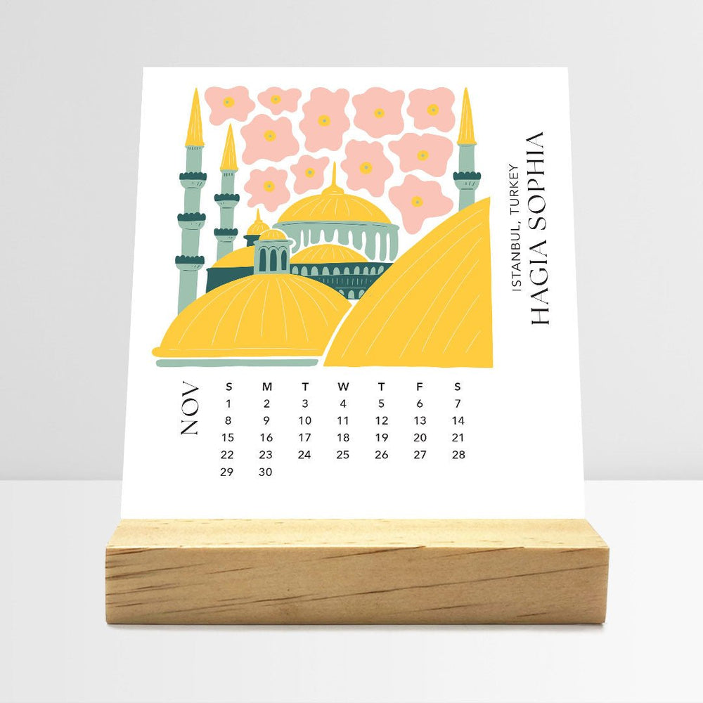 
                  
                    Desk Calendar (Choose Your Start Month) - Modern Travel
                  
                