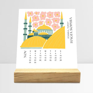 
                  
                    Desk Calendar (Choose Your Start Month) - Modern Travel
                  
                