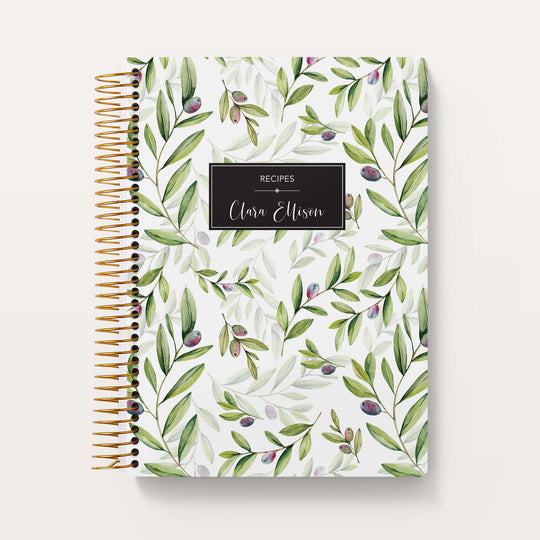 Personalized Recipe Book - Olive Branches