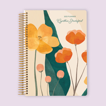 Self Care Planner - Abstract Florals Pink Multicolor