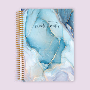 
                  
                    Self Care Planner - Aqua Gold Abstract Ink
                  
                