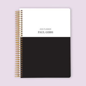 Self Care Planner - Black White Color Block