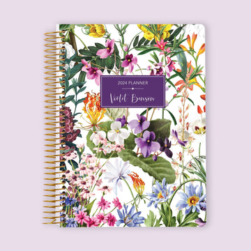 Self Care Planner - Colorful Florals White