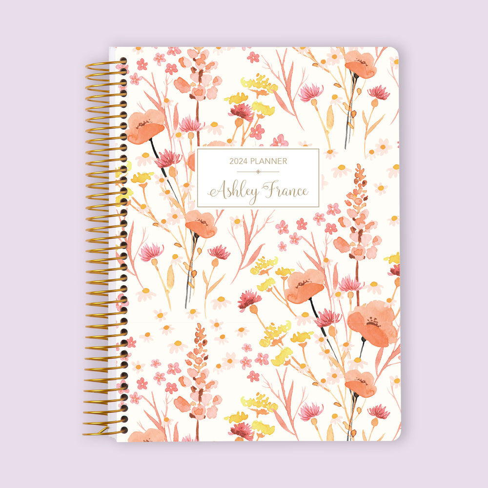 Self Care Planner - Field Flowers Pink