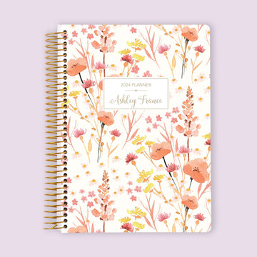 Self Care Planner - Field Flowers Pink