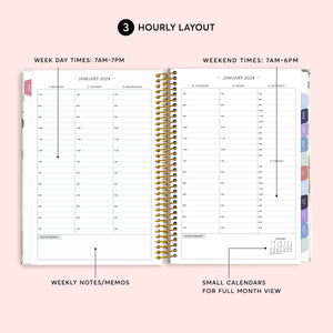 
                  
                    6x9 Hardcover Weekly Planner - Flirty Florals Blush
                  
                