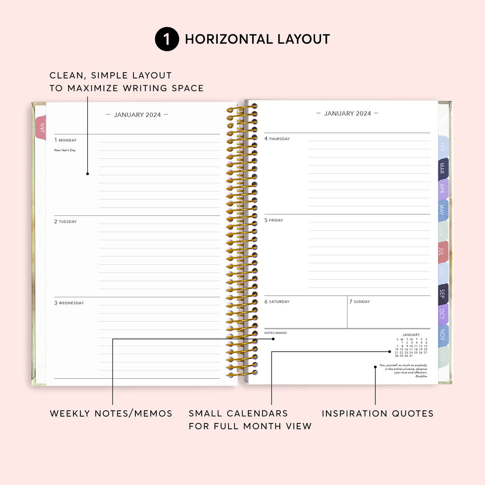 
                  
                    6x9 Hardcover Weekly Planner - Neutral Watercolor Gradient
                  
                