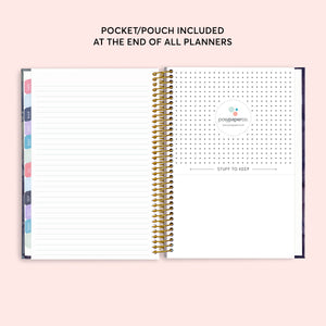 
                  
                    Storage pocket at the back of a 6×9 hardcover Posy planner
                  
                