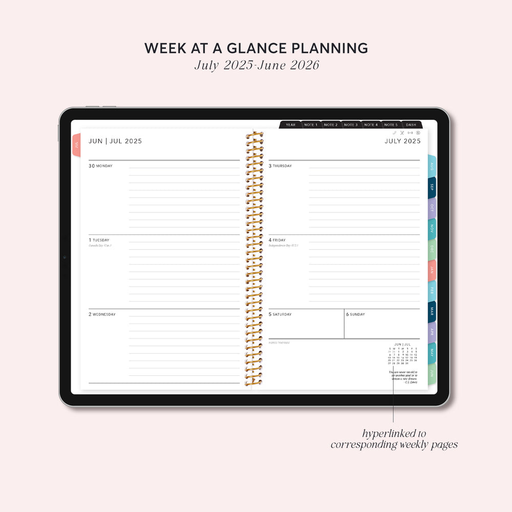 
                  
                    2025/2026 Academic Year - Digital Weekly Planner
                  
                