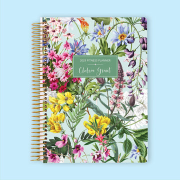 6x9 Fitness Planner - Colorful Florals Green