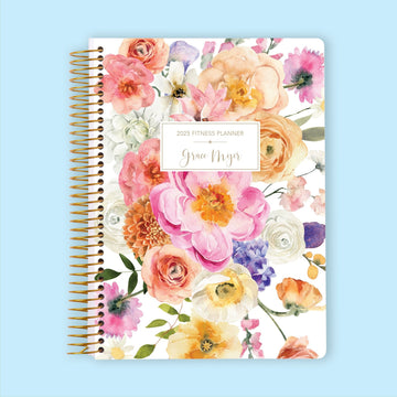 6x9 Fitness Planner - Flirty Florals Colorful