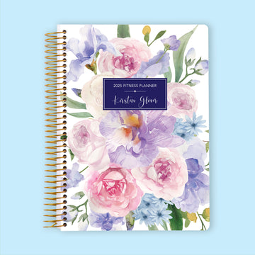 6x9 Fitness Planner - Flirty Florals Mauve