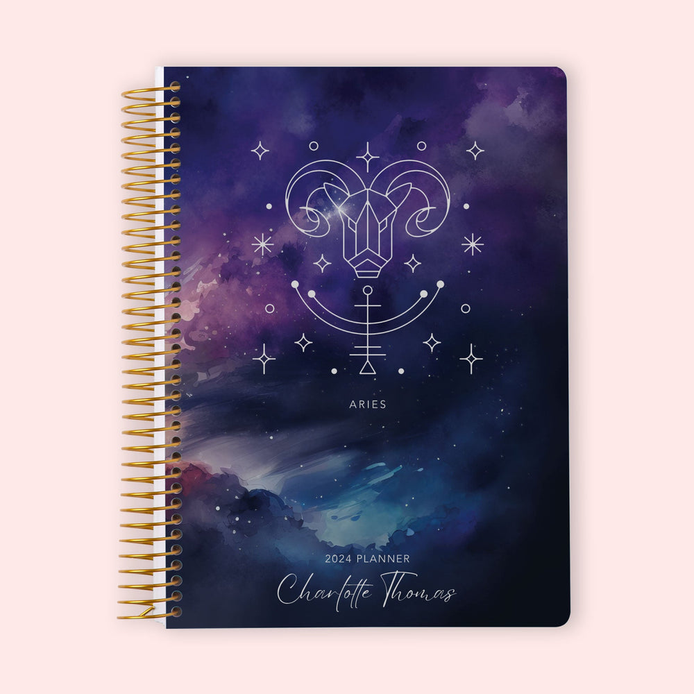 6x9 Weekly Planner - Aries Zodiac Sign