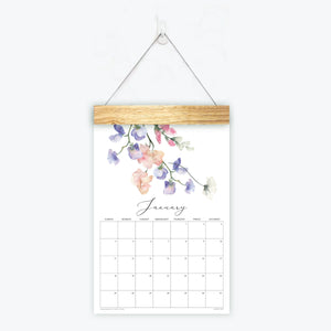 
                  
                    Flirty Florals wall calendar page
                  
                