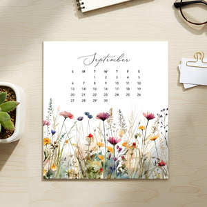 
                  
                    Meadow Floral desk calendar product view
                  
                