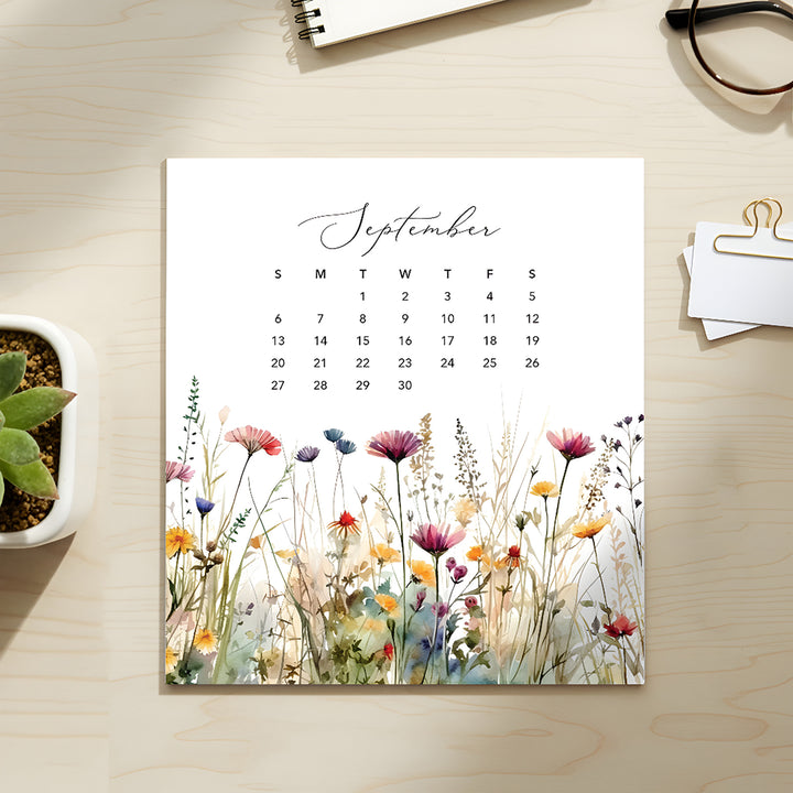 Meadow Floral desk calendar product view