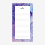 Lined Notepad - Purple Flowing Ink