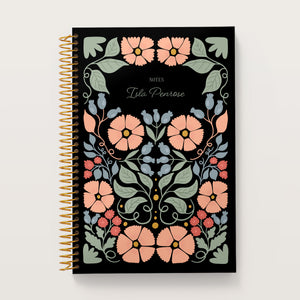 
                  
                    Secret Garden Midnight Garden cover on a 6×9 Posy notebook
                  
                